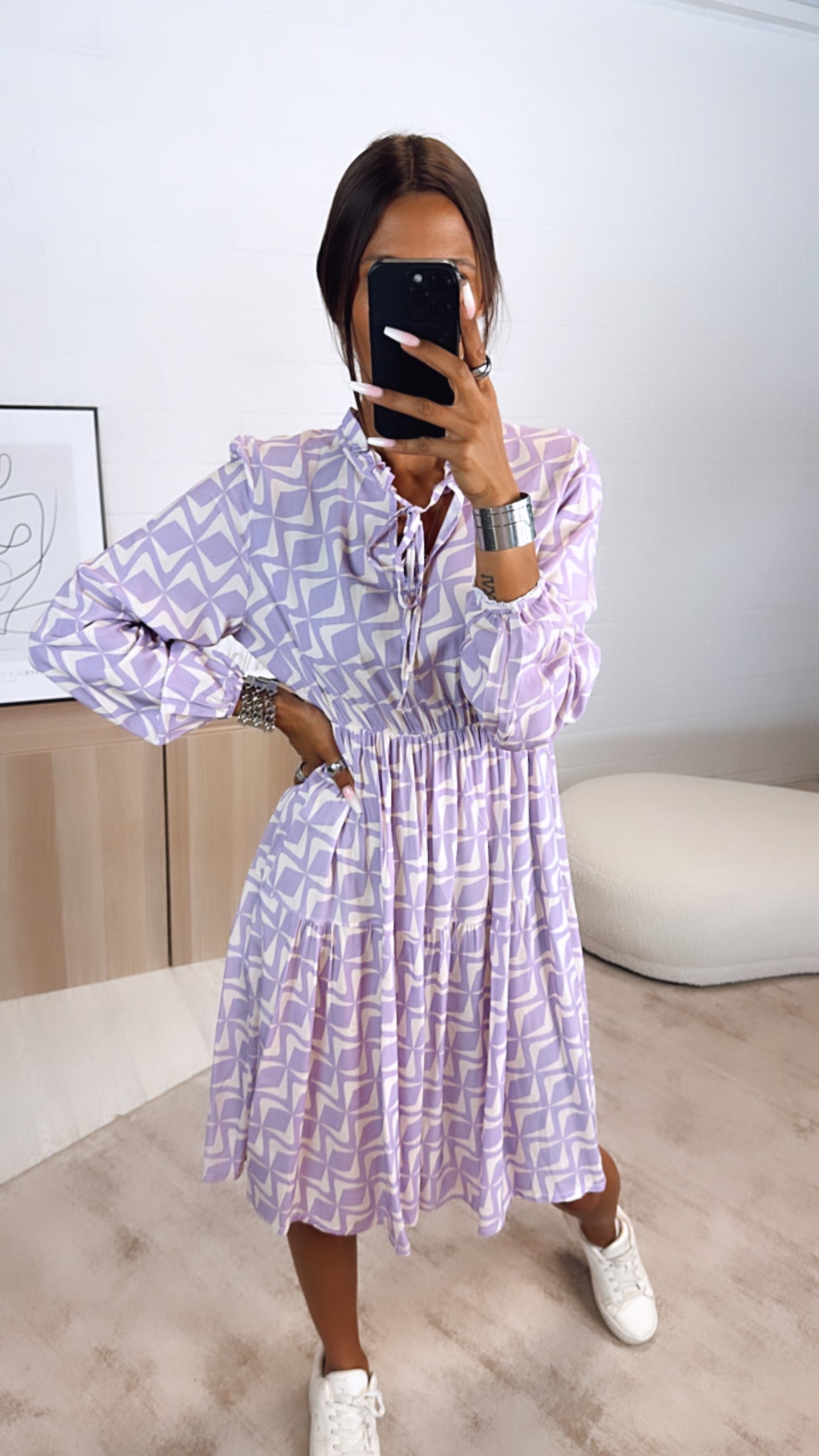 Flieder kleid midi Clearance